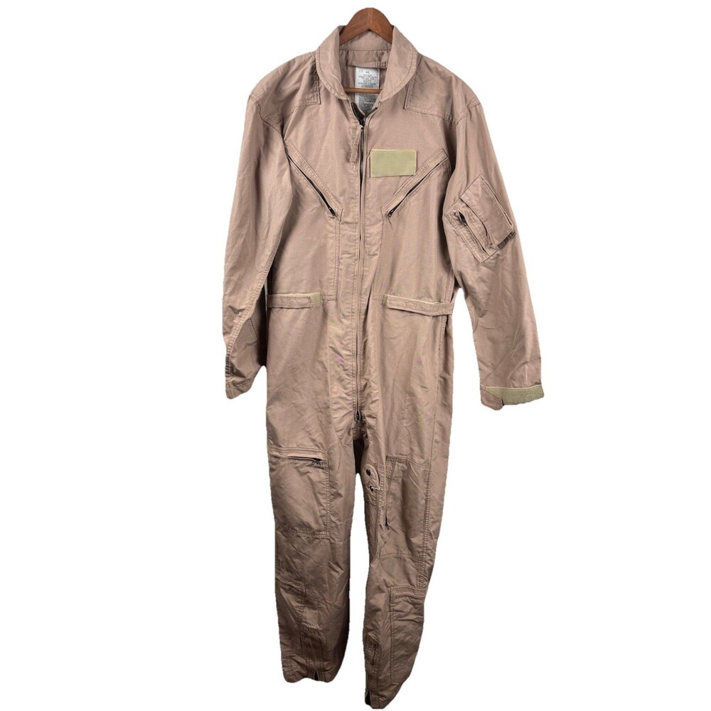 CWU-27/P Flight Suit Coveralls Mens 44L Tan Type 1 Class 2 Flyers NWOT